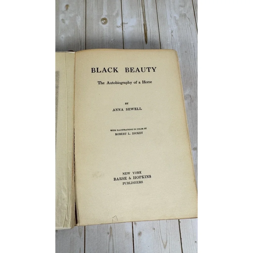 Black Beauty Anna Sewell 1911 HC Illustrated Robert L Dickey Barse Classic